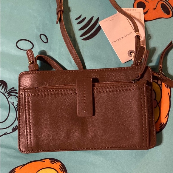 Lucky Brand brown Leather 3 in 1 Crossbody Bag retails for 108.00 dollars - Picture 7 of 16